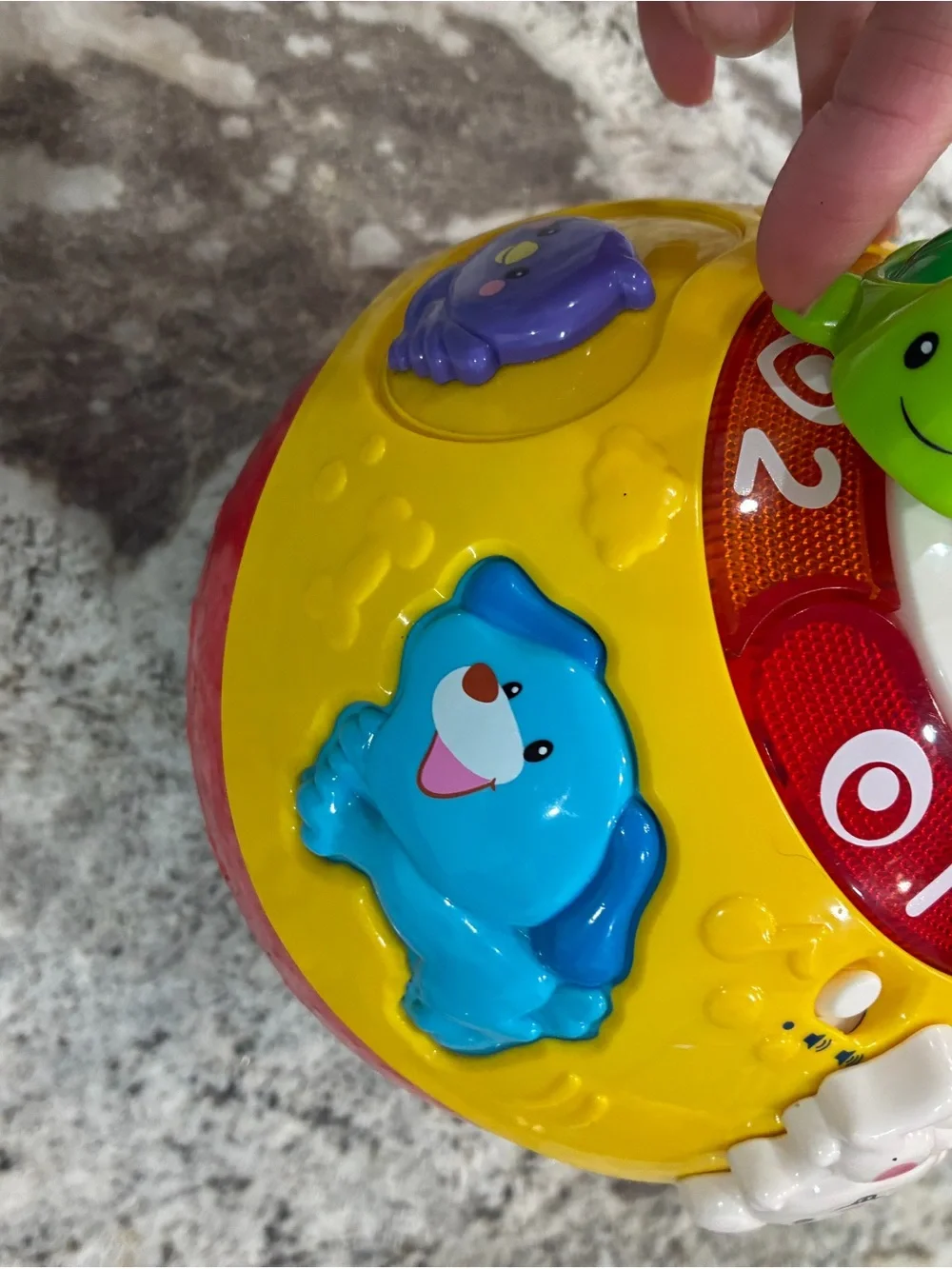 Colorful Turtle Number Spin Toy - Yellow & Green Kids Toy- TESTED